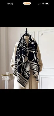 Ladies Top Quality Double Sided  Scarf /shawl jacquard/Wool Evening Shawl Warm - Image 1 of 4