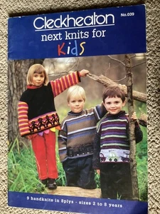 Cleckheaton Knitting Pattern Book 039 Next Knits for Kids 2 to 8 yrs 9 Designs - Picture 1 of 20