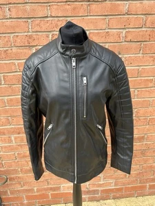 H&M Faux Leather Biker Jacket Size M - Picture 1 of 9