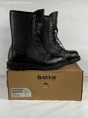NUEVO EN CAJA Botas Bates 01D0319 Cuero Negro Con Cordones Ejército Medio Pantorrilla Combate Hombres Talla 9.5 Foto 1 de 4
