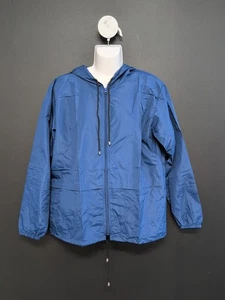 Coofandy Packable Cycling Outdoor Waterproof Hooded Raincoat Size L Blue - Picture 1 of 7