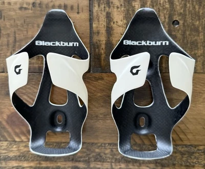 Blackburn Camber Carbon Fiber Bicycle Water Bottle Cage, Matte White, Quantity 2 - Image 1 of 4