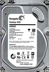 ST4000DM000 P/N: 1F2168-568 F/W: CC54 S/N: W300 WU 4TB NOV 2013 CHINA SEAGATE - Picture 1 of 2