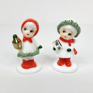 Statuine vintage Napco miniatura ragazza di Natale spaghetti osso Cina Taiwan - Foto 1 di 7