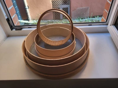 Setaccio Fine Rotondo Ø 40 - Legno Con Griglia In Metallo - Immagine 1 di 3