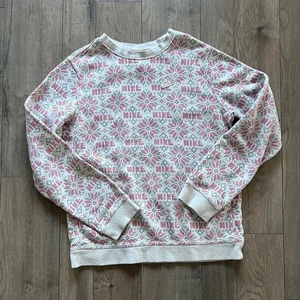 NIKE Boys Fair Isle Christmas Crewneck Sweater Size XL - Picture 1 of 4