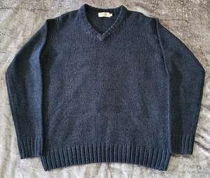 PG FIELD Heritage Navy  & Blue Felck Men’s Size L V-Neck Jumper Sweater (C1) - Picture 1 of 5