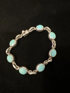 Vintage mexikanisches Armband Sterlingsilber und Türkis - Bild 1 von 3