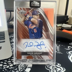 David Wright Topps Chrome Black Auto 22/25 Cba-dwr - Picture 1 of 2