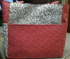 Partituras Notas Músico Profesor Cartera/Bolsa de Proyecto Viaje Hecha a Mano 12x12 - Imagen 1 de 8