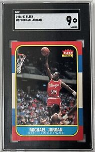 1986 Fleer Michael Jordan #57 Rookie Card RC SGC 9