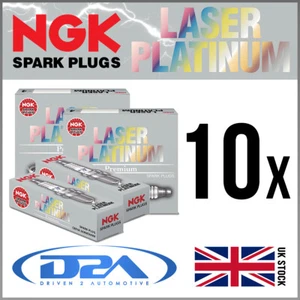 10x NGK PFR7W-TG 5592 Laser Platinum Spark Plugs For AUDI R8 5.2 02/09-->09/10 - Picture 1 of 1