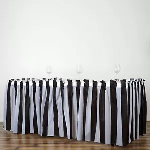 14 ft x 29" Plastic Stripe Disposable TABLE SKIRT Party Wedding Decorations SALE - Picture 1 of 5