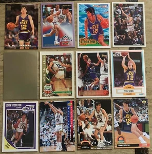 Lotto 12 carte JOHN STOCKTON Utah Jazz EX/NM - Foto 1 di 2