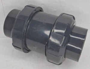 PVC True Union Check Valve 2’’ Slip Swing Full Port Utility Check Valve Sch80 - Picture 1 of 7