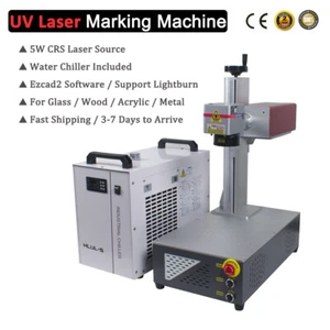 Macchina incisore marcatura laser UV CRS 5W per vetro metallo legno acrilico e refrigeratore - Foto 1 di 12