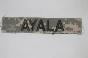 AYALA ORIGINAL US ARMY ISSUE PAINTBALL ETC NAME TAPE TUCHABZEICHEN ACU HAKEN - Bild 1 von 1