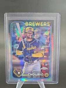 2024 Topps Chrome Update Jackson Chourio RC Prism Refractor DEBUT - Bild 1 von 3
