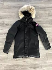 Men's Canada Goose Chateau Parka Black Down Jacket Hooded Size Medium - Picture 1 of 8