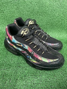 Nike Air Max 95 Galaxy Splatter Black/Metallic Gold AT6142-001 Mens Size 11.5 - Picture 1 of 19