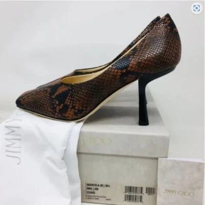 Zapatos de salón Jimmy Choo para mujer Marcela 85 tacón estampado serpiente Cuolo EE. UU. 6,5 M - medianos Foto 1 de 4