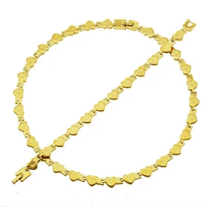 Women's Heart Starburst XOXO Hugs Kisses High Polish Necklace and Bracelet Set - Picture 1 of 3