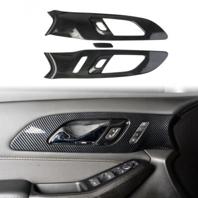 For Chevrolet Traverse 2019-2021 Carbon Fiber Front Door Handle Patch Cover Trim - Image 1 of 4
