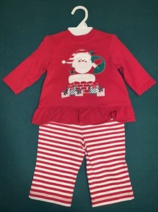 girls clothes size 6M Two-piece Christmas Outfit - Picture 1 of 3