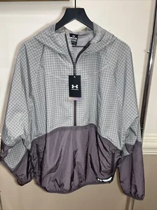 Under Armour UA Rush gewebter Hoodie mit 1/2-Reißverschluss grau braun 1379678 Herren Größe Small S - Bild 1 von 5