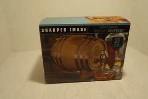Wood Whiskey Barrel Drink Dispenser Holds 27 Fl Oz - Picture 1 of 5