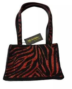 Inge Christopher Accessories Black and Red Beaded Handbag/Purse - New w/ Tags - Picture 1 of 9