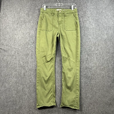 Брюки женские Jen7 by 7 for all Mankind 6 зеленые с прямыми карманами на лодыжке - Изображение 1 из 4