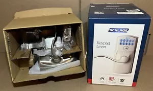 SCHLAGE - Camelot Keypad Entry Door Handle, Satin Nickel (FE595 CAM 619 ACC) - Picture 1 of 2
