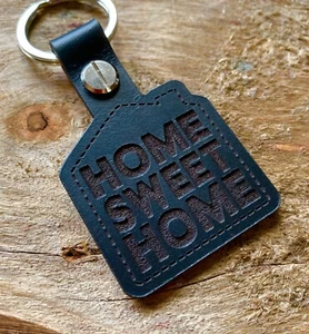 HOME SWEET HOME Llavero Llavero Casa Cuero Negro - Imagen 1 de 2