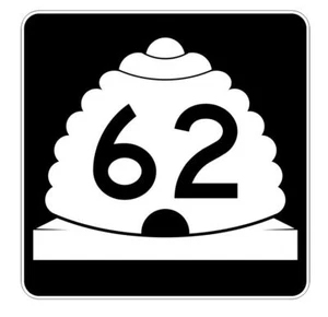 Utah State Highway 62 Aufkleber Sticker R5398 Highway Route Schild - Bild 1 von 1