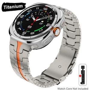 Luxury Titanium Metal Band For Samsung Galaxy Watch 7 Ultra 47mm Strap Bracelet - Picture 1 of 14