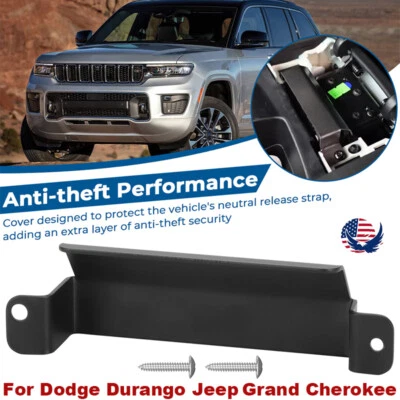 Anti-theft Neutral Strap Cover Plate For 14-25 Jeep Grand Cherokee,Dodge Durango Foto 1 de 4