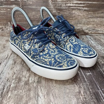 DC Shoes Trase Tx Se Womens 6.5W Beige/ Blue Denim Skateboarding Shoes - Image 1 of 4