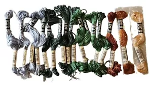 DMC 6-Strand Rayon Embroidery Floss Lot of 15 Skeins - Picture 1 of 5