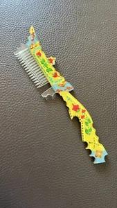 Vintage Hairbrush Hair Comb Handmade. Prison Art ITK USSR 1970 Russian art plexi - Picture 1 of 6