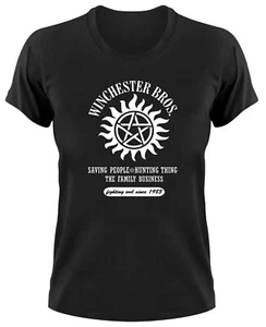 Winchester Bros Family Fan Damen T-Shirt Fanshirt Logo Supernatural TV Serie - Bild 1 von 1