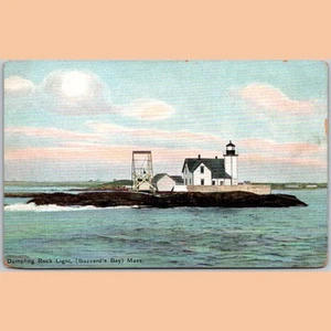 Postcard Dumpling Rock Light Buzzards Bay Massachusetts - Picture 1 of 4