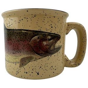 Angler's Expressions Coffee Mug Trout Fish Geoff Hager VTG Speckled USA Outdoor - Picture 1 of 8