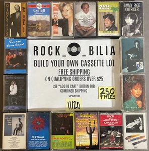 LOT ALL $1 BARGAIN BIN BUY $25 GET FREE SHIPPING MAKE YOUR CASSETTE TAPE ROCK - Picture 1 of 267