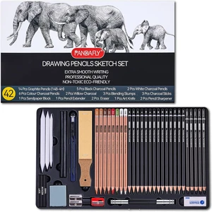 Zeichnen Skizzieren Bleistift Set 42 Pack Pro Art Pencil Kit mit Graphitstift NEU - Bild 1 von 12
