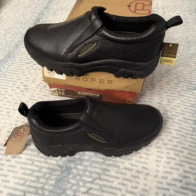 Roper Performance SlipOn Size 8.5 Mens Black Casual Shoes 09-020-0601-0208 *NEW* - Image 1 of 4