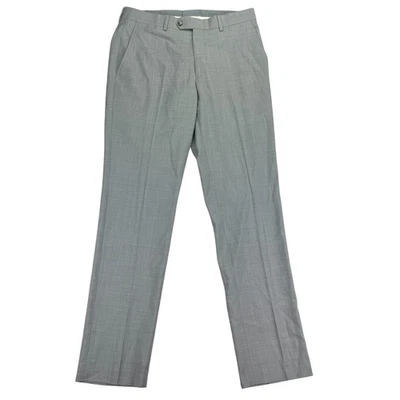 Bar III Hombres Calce Ajustado Mezcla de Lana Power Stretch Traje Pantalones Gris 32x32 Foto 1 de 3