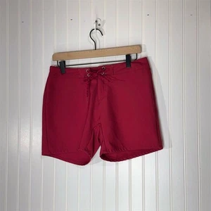 Oakley Red Hot Pants Women's Surf Swim Trunks Pocket Sporty Y2K Beachwear Size 6 - Picture 1 of 9