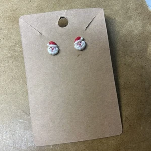 Santa Post Earrings  - Picture 1 of 3