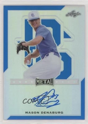 2017 Leaf Perfect Game All-American Classic Metal Blue /30 Mason Denaburg Auto - Image 1 of 2